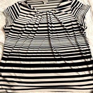 Worthington Black & White Striped Top.
